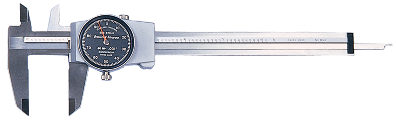 0 - 6'' Measuring Range (.001 Grad.) - Dial Caliper - #599-579-5 - Exact Industrial Supply