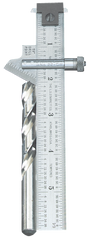 #22C - 6" Length; 59° Bevel Head (Graduation in 32nds) - Drill Point Gage - Exact Industrial Supply