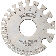 #188 - English Standard: 1 to 36 Gage - Wire Gage - Exact Industrial Supply