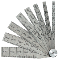 #269A - 8 Leaf - 1/10 to 1/2 x .001 Range - Taper Gage - Exact Industrial Supply