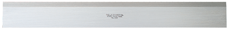 #387-12 - 12'' Long x 1-13/32'' Wide x 11/16'' Thick - Steel Straight Edge With Bevel & 32nds Graduations - Exact Industrial Supply