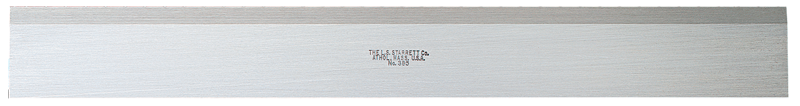 #385-12 - 12'' Long x 1-13/32'' Wide x 11/16'' Thick - Steel Straight Edge With Bevel; No Graduations - Exact Industrial Supply