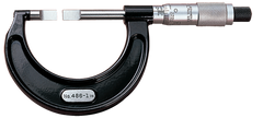 #486P-5 - 4 - 5'' Measuring Range - .001 Graduation - Ratchet Thimble - High Speed Steel Face - Blade Micrometer - Exact Industrial Supply