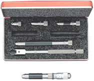 #823DZ - 4 - 32'' Measuring Range - .001 Graduation - Hardened & Ground Face - Tubular Inside Micrometer - Exact Industrial Supply