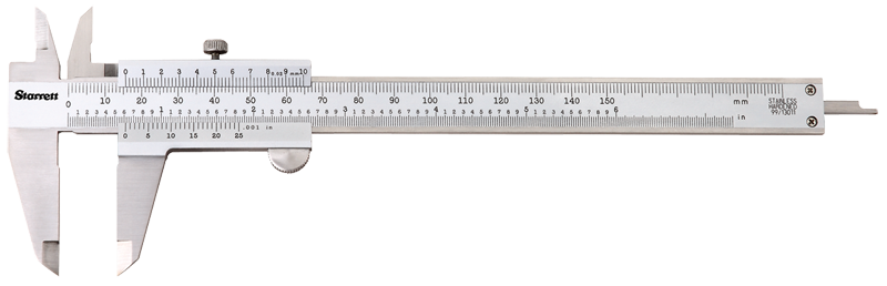 #125MEA-8/200 - 0 - 8 / 0 - 200mm Measuring Range (.002 /0.02mm Grad.) - Vernier Caliper - Exact Industrial Supply