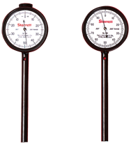 #650B5 - 0-50-0 Dial Reading - Back Plunger Dial Indicator w/ 3 Pts & Deep Hole Attachment - Exact Industrial Supply