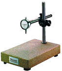 #675GJ - Kit Contains: .0005" Graduation; 0-25-0 Reading - Pink Granite Stand & Dial Indicator - Exact Industrial Supply