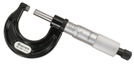 #T436.1XRL-6 - 5 - 6'' Measuring Range - .001 Graduation - Ratchet Thimble - Carbide Face - Outside Micrometer - Exact Industrial Supply