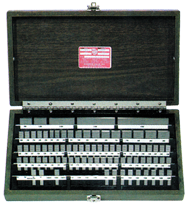 9 Piece - Grade 2+4 - Steel - Rectangular Gage Block Set in Case - Exact Industrial Supply