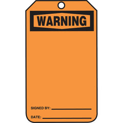 Safety Tag, Warning (Blank), 25/Pk, Cardstock - Exact Industrial Supply