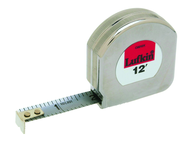 #C9212X - 1/2" x 12' - Chrome Clad Mezurall Measuring Tape - Exact Industrial Supply