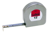 #C9212 - 1/2" x 12' - Chrome Clad Mezurall Measuring Tape - Exact Industrial Supply