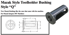Mazak Style "Q" Toolholder Bushing  - (OD: 50mm x ID: 20mm) - Part #: CNC 86-70QM 20mm - Exact Industrial Supply