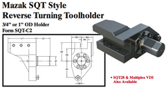 Mazak SQT Stye Reverse Turning Toolholder (3/4Ó or 1Ó OD Holder Form SQT-C2) - Part #: SQT32.2825 - Exact Industrial Supply