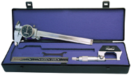 Kit Contains: 0-1" Micrometer; 6" Black Face Dial Caliper; 6" Flexible EZ Read 4R Rule; Protective Case - Machinist Universal Measuring Set - Exact Industrial Supply