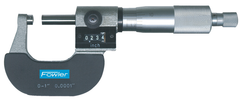 0 - 3'' Measuring Range - .0001" Graduation - Ratchet Thimble - Carbide Face - Digital Outside Micrometer Set - Exact Industrial Supply