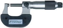 0 - 1'' Measuring Range - .0001" Graduation - Ratchet Thimble - Carbide Face - Economy Outside Micrometer - Exact Industrial Supply