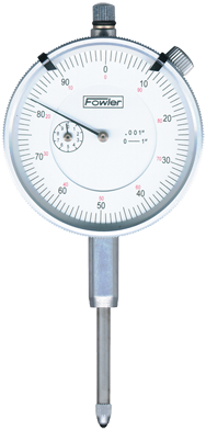 Kit Contains: Fowler 0-1" Travel Standard White Dial Indicator Without Certification-With Procheck Fine Adjustment Mag Base - Travel Indicator & Magnetic Base - Exact Industrial Supply