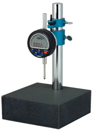 Kit Contains: Granite Base with .0005/.01mm Electronic Indicator - Granite Stand with Indi-X Blue Electronic Indicator - Exact Industrial Supply