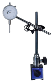 Set Contains: 1" Dial Indicator w/ Articulating Arm Mag Base - Articulating Mag Base with Swivel & Indicator Combo - Exact Industrial Supply