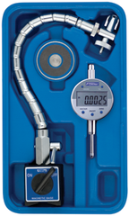 Set Contains: 1"/25mm .0005/.01mm w/Flex Arm Mag Base - Electronic Indicator with Flex Arm Mag Base - Exact Industrial Supply