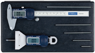 Kit: 6"/150mm Poly-Cal Caliper and Xtra-Value Depth Gage - Xtra Value Depth Gage & Poly Cal Kit - Exact Industrial Supply