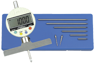 0 - 22" Measuring Range (.0005" / .01mm Res.) - Electronic Depth Gage - Exact Industrial Supply