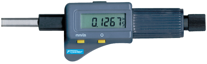 0 - 1"/0 - 25mm Measuring Range - .00005"/.001mm Res. - Friction Thimble - Electronic Micrometer Head - Exact Industrial Supply