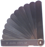 #5015 - 15 Leaf - .0015 to .200" Range - Thickness Gage - Exact Industrial Supply