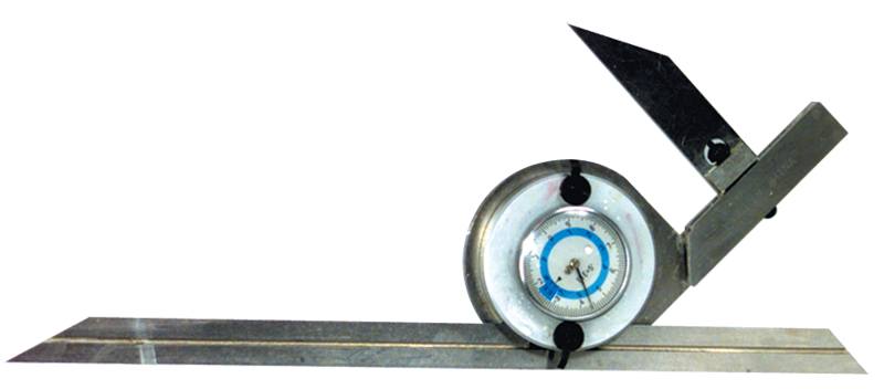 #496GD - 12'' Blade Size -  Bevel Protractor with Dial Reading - Exact Industrial Supply