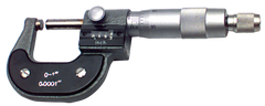 0 - 3'' Measuring Range - .0001 Graduation - Ratchet Thimble - Carbide Face - Digital Outsite Micrometer Set - Exact Industrial Supply