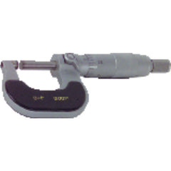 0-1″ Measuring Range-0.001″ Graduation - Ratchet Thimble - Carbide Face - Outside Micrometer - Exact Industrial Supply