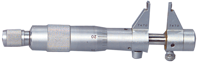 .2 - 1'' Measuring Range - .0001 Graduation - Ratchet Thimble - Hardened & Ground Face - Inside Micrometer - Exact Industrial Supply