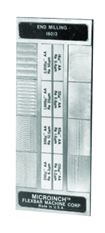 #16044 - 6 Specimans for Checking Belt Sanding Roughness Results - Microinch Comparator Plate - Exact Industrial Supply