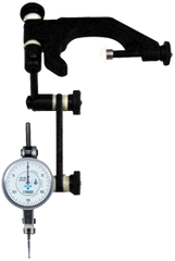 Kit Contains: .060" Range X-Test Indicator; 2 Dovetail Stems; Quill-Type Holder In Case - X-Test Horizontal Test Indicator & Quill-Type Holder Combo - Exact Industrial Supply