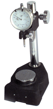 Kit Contains:  Steel Check Stand Indicator Holder with Serrated Anvil & 1" Travel Indicator; .001" Graduation; 0-100 Reading - Steel Check Stand Indicator Holder with Indicator - Exact Industrial Supply