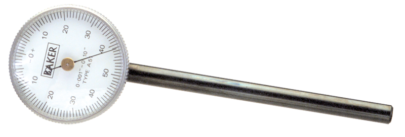 .100 Total Range - 0-100 Dial Reading - Back Plunger Dial Indicator - Exact Industrial Supply