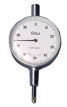 .250 Total Range - White Face - AGD 2 Dial Indicator - Exact Industrial Supply