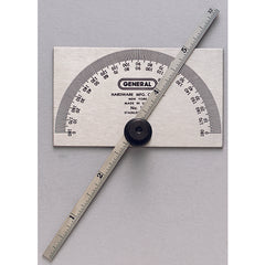 19 - Rectangular Head - Protractor - Exact Industrial Supply