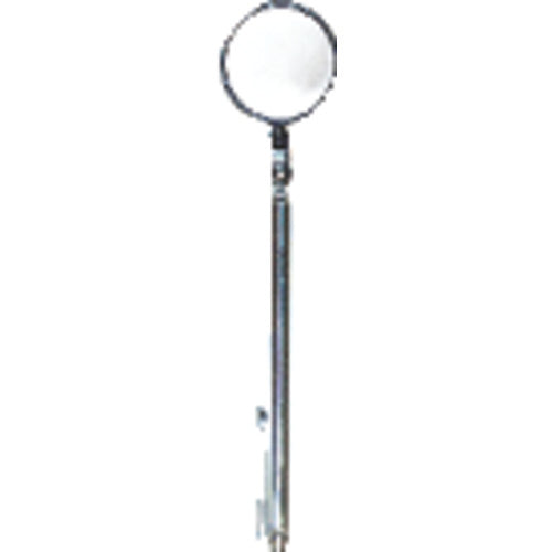 1 1/2″ Size - Round-24″ Extended Length - Telescoping Pocket Mirror - Exact Industrial Supply