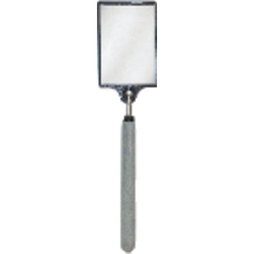 3 1/2″ × 2 1/2″ Size - Rectangular-32 3/4″ Extended Length - Telescoping Pocket Mirror - Exact Industrial Supply