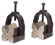 #VB2 - 1-1/4 x 1-1/4 x 1-5/8'' - V-Block & Clamp Set - Exact Industrial Supply