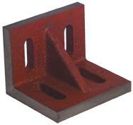 3-1/2 x 3 x 2-1/2" - Machined Webbed (Closed) End Slotted Angle Plate - Exact Industrial Supply