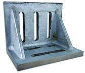 7 x 5-1/2 x 4-1/2" - Machined Webbed (Closed) End Slotted Angle Plate - Exact Industrial Supply