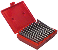 #TPS11 - 10 Piece Set - 1/8'' Thickness - 1/8'' Increments - 1/2 to 1-5/8'' - Parallel Set - Exact Industrial Supply