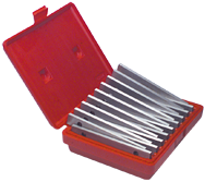 #TPS9 - 9 Piece Set - 1/4'' Thickness - 1/8'' Increments - 3/4 to 1-3/4'' - Parallel Set - Exact Industrial Supply