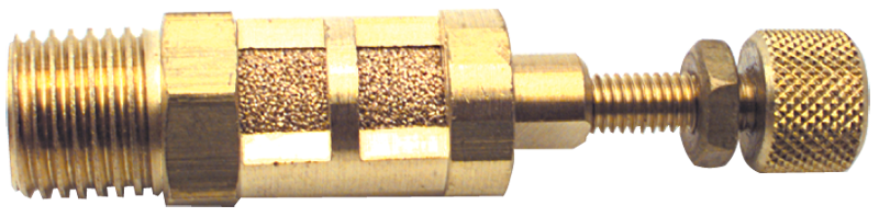 #MF104S - 1/2 MPT - Brass Muffler-Speed Control - Exact Industrial Supply