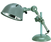6" Uniflex Machine Lamp; 120V, 60 Watt Incandescent Light, Portable Base, Oil Resistant Shade, Gray Finish - Exact Industrial Supply