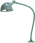 24" Uniflex Machine Lamp; 120V, 60 Watt Incandescent Light, Screw Down Base, Oil Resistant Shade, Gray Finish - Exact Industrial Supply