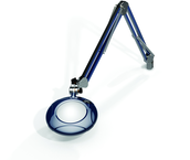 Green-Lite® 5" Spectra Blue Round LED Magnifier; 43" Reach; Table Edge Clamp - Exact Industrial Supply